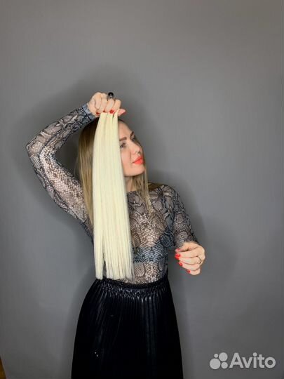 Волосы для наращивания прямые, в срезе
