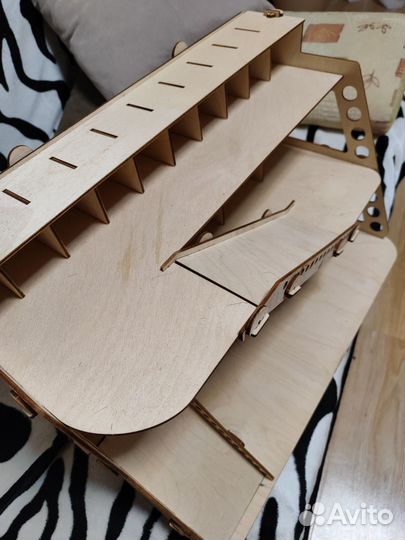 Детский гараж для машинок деревянный