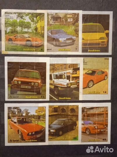 Вкладыши от жвачек 90 х