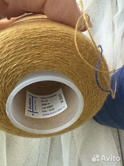 Нитки швейные джинсовые (отделочные)