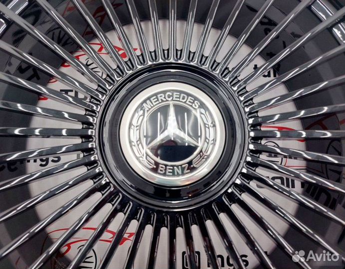 Кованый диск+ колпачок Mercedes Benz R20 черный