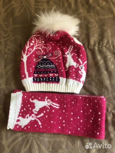 Комплект шапка, шарф