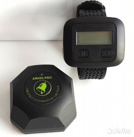 Кнопка вызова официанта Бургер и часы пейджер