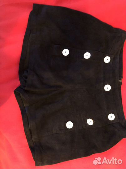 Шорты замшевые темно синие 44размер