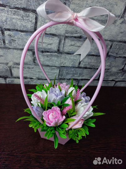 Букет из мыла тюльпаны