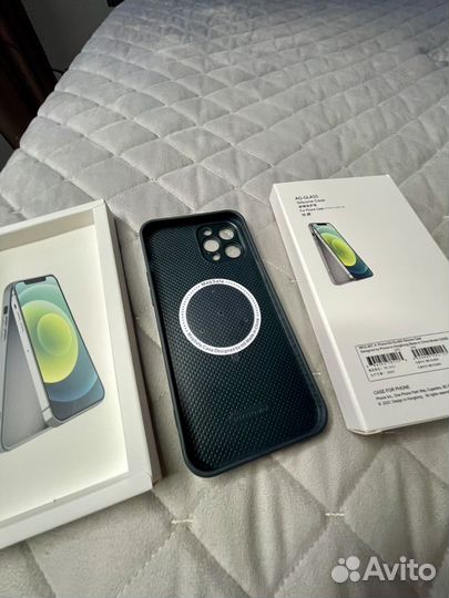 Чехол для iPhone 12 pro max magsafe темно синий