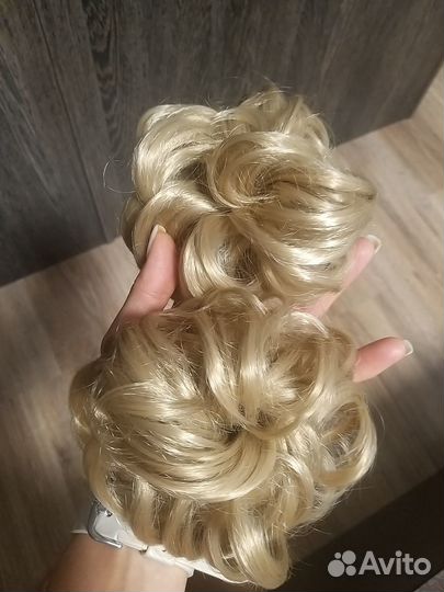 Шиньон резинки из искусственных волос