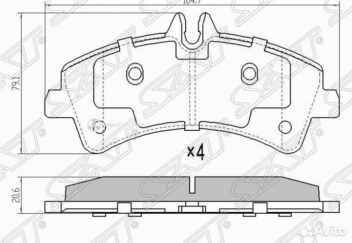 Колодки задние Mercedes Sprinter STA0044208120