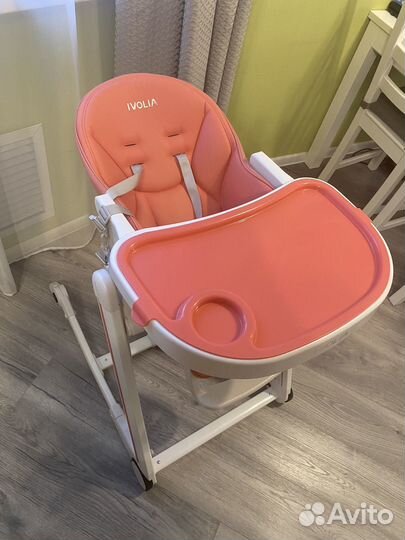Стульчик для кормления ivolia pink