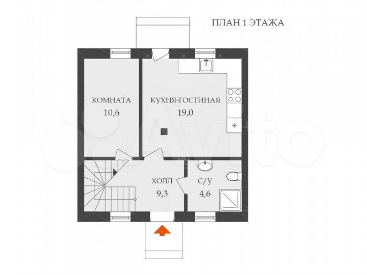 3-к. квартира, 82,9 м², 2/2 эт.