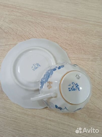 Чайная пара костяной фарфор Вербилки