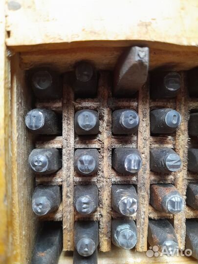 Клейма ударные буквы шрифт № 3 СССР