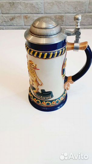 Пивная кружка с оловянной крышкой alwe