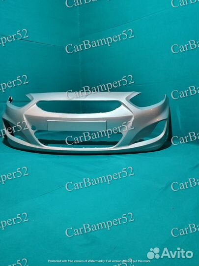 Бампер передний Солярис серебристый 2011-2013г