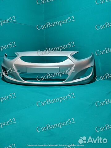 Бампер передний Солярис серебристый 2011-2013г