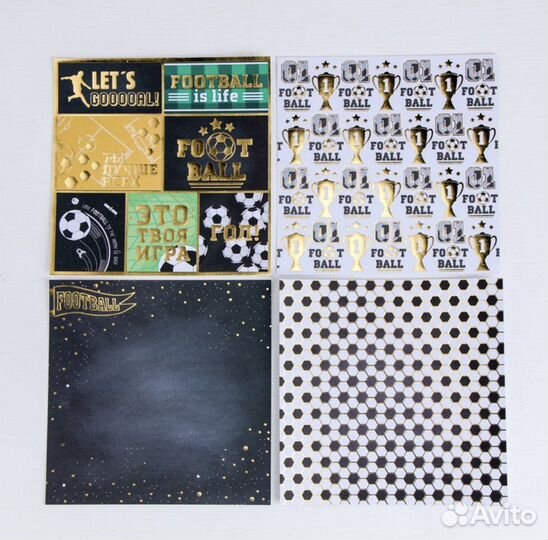 3 набора бумаги для скрапбукинга с фольгированием