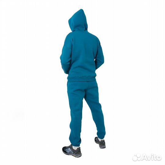 56347 Костюм спортивный мужской с начесом, бирюзов