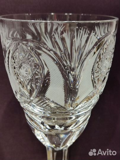 Хрустальные бокалы СССР набор 6 шт