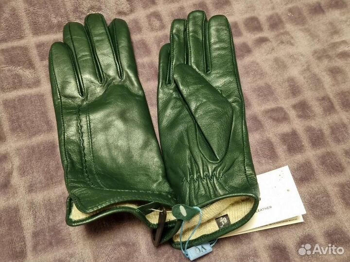 Перчатки женские кожаные новые