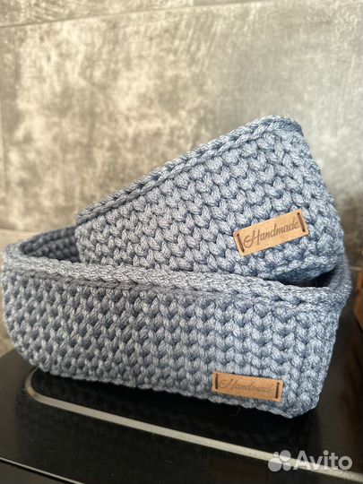 Вязанные корзины