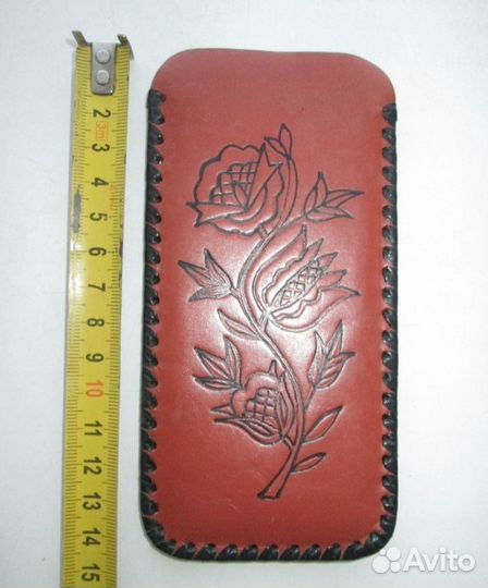 Винтажный чехол.футляр для очков.очечник,кожа,СССР