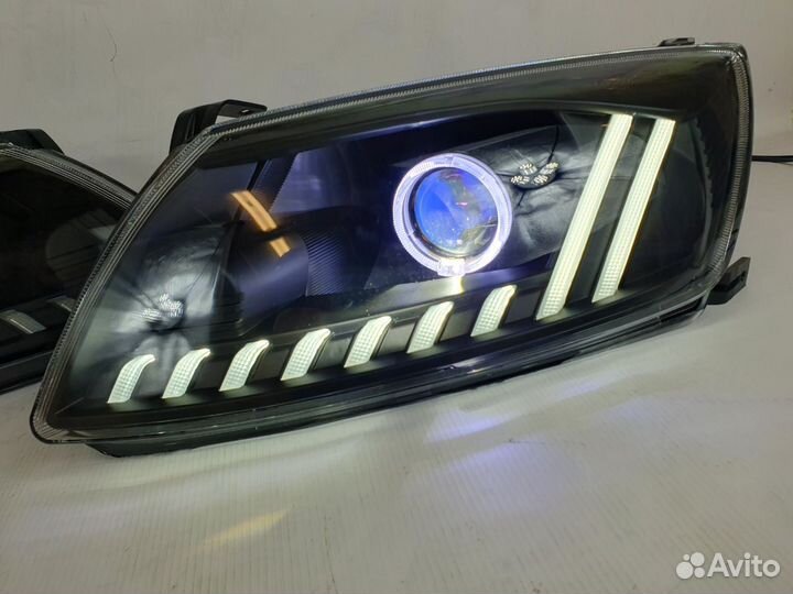 Тюнинг фары Лада Гранта в стиле Ауди Bi-LED линзы