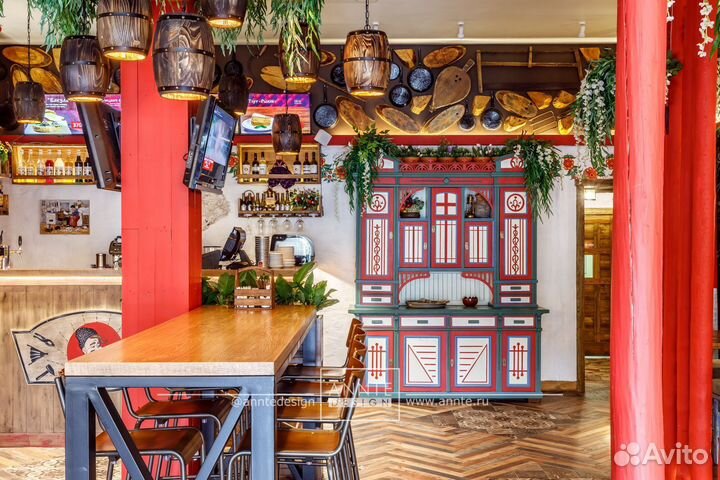 Дизайн проект интерьера кафе