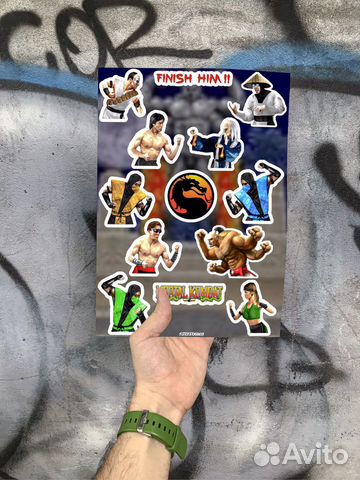 Стикеры/Наклейки Мортал Комбат 1992/Mortal Kombat