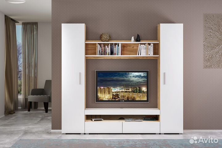 Тумба под тв (телевизор) белая новая