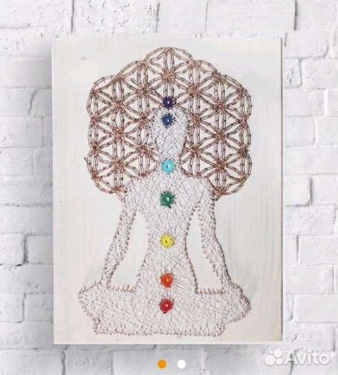 Панно в технике стринг-арт Чакры