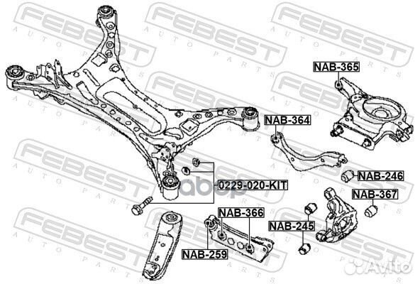 Болт с эксцентриком ремкомплект 0229-020-KIT Fe