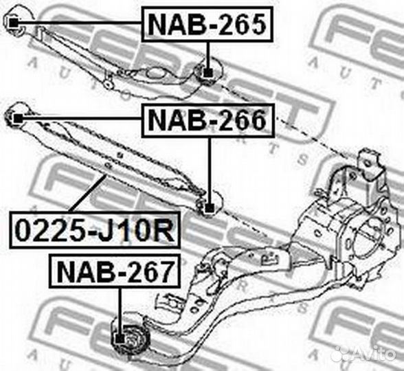 Сайлентблок NAB-267 - febest