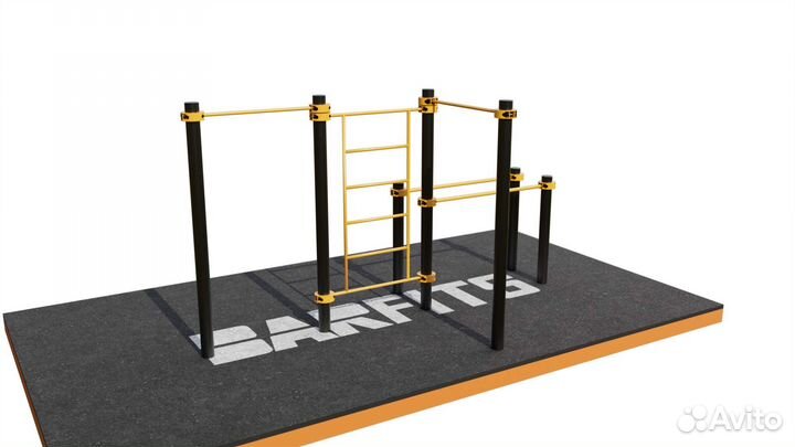 Два турника, брусья, шведская стенка свс-29 76мм