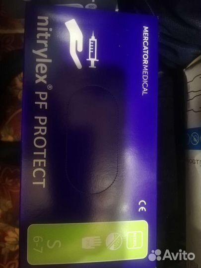 Перчатки нитриловые М, L