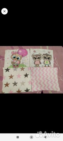 Бортики в детскую кроватку для девочки