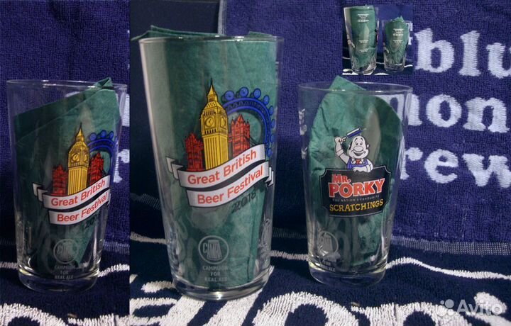 Стаканы бокалы Великий Фестиваль Пива GbBF Лондон