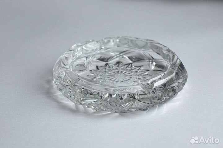 Пепельница хрустальная времен СССР 19 см