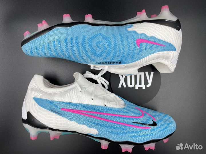 Бутсы Nike Phantom GX DF FG blue no socks
