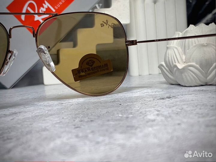 Очки Ray Ban Aviator коричневые