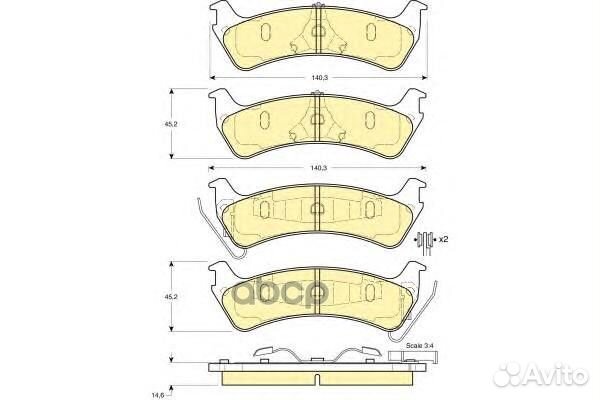 6140415 Колодки тормозные jeep cherokee 95-01 з