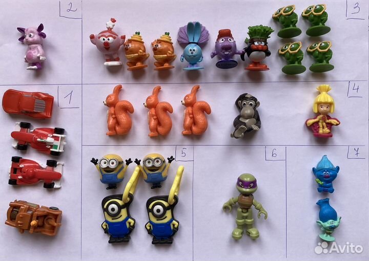 Смешарики чупа чупс, тролли, фиксики, миньоны