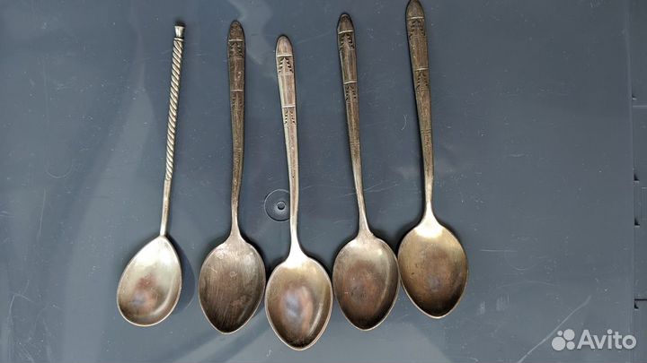 Ложки кофейные столовые чайные вилки мнц мельхиор