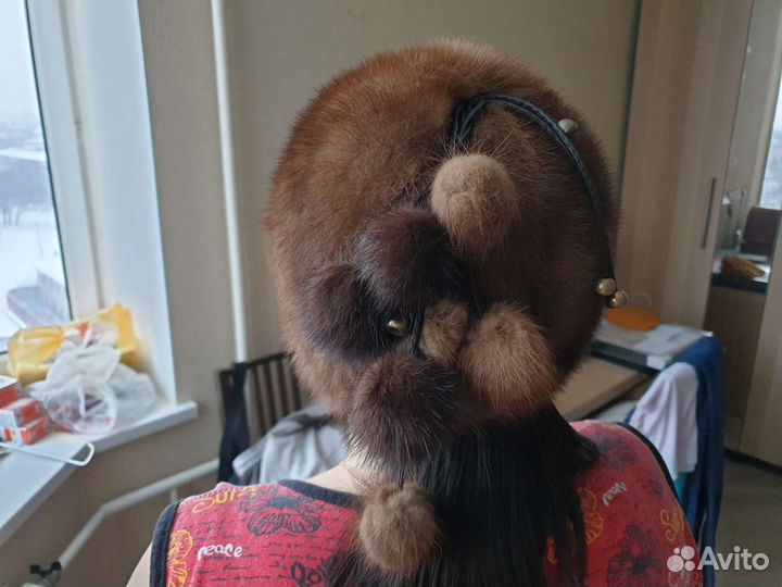Шапка норковая формованная женская