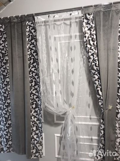 Комплект штор с тюлем