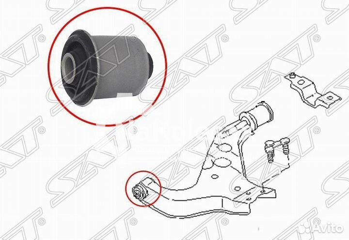 Сайлентблок переднего нижнего рычага передний niss