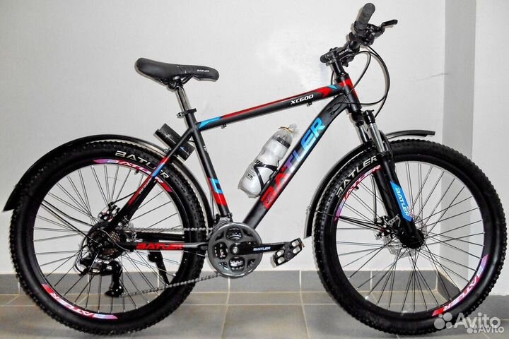 Скоростной велосипед Черный-красный новый