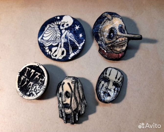 Значки Slipknot ручная работа