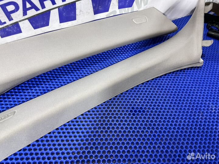 Обшивка передней стойки потолка BMW F10 серая