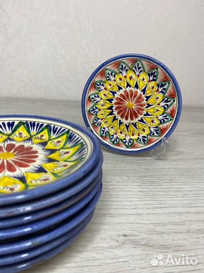 Лт1615С (15см.) тарелка порционная с синей каймой