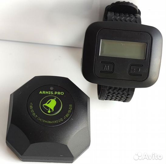 Кнопка вызова официанта Бургер и часы пейджер